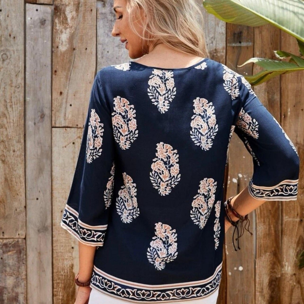 Blue beige prints - Picture 2 of 2